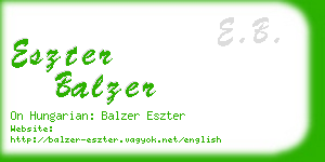 eszter balzer business card